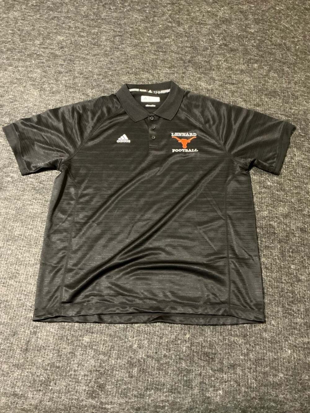 Adidas Lennard Football Climalite Short Sleeve Polo Mens Size XL Black